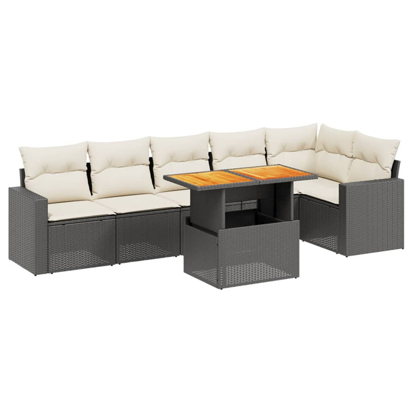 Ensemble de canapé de jardin Vidaxl - noir