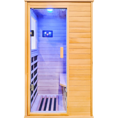 Chambre simple infrarouge en pruche, détails de taille 700 x 895 x 1565 mm, puissance de 1200 W, 6 plaques chauffantes à spectre, configuration du système de musique, éclairage coloré à contrôle unique ambiant 3 - American