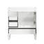 Meuble-lavabo blanc 30 po. Armoire de rangement abondante - 1 porte à fermeture douce et 3 tiroirs-553809770