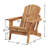 Oversize Wooden Outdoor Folding Adirondack Chair With Pre-Assembled Backrest & Seatboard-1566184722