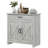 Farmhouse Sideboard Buffet Cabinet, Barn Door Coffee Bar Cabinet With Drawer And Adjustable Shelf, Kitchen Cabinet For Living Room, Entryway-1989086653