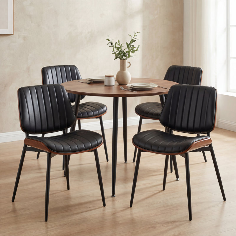 Chayne Upholstered Dining Chairs,side Chair For Dining Rooms,kitchens,living Rooms, Black