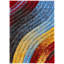 Tapis à poil long rouge texturé à motif 3D moderne Cobina Mojave par Chill Rugs-41645365