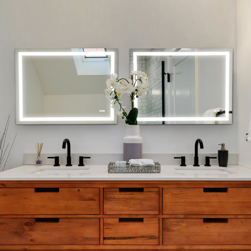 48 po X P 36 po Miroir de salle de bain H Large, L 48 po x H 36 po, Rectangle