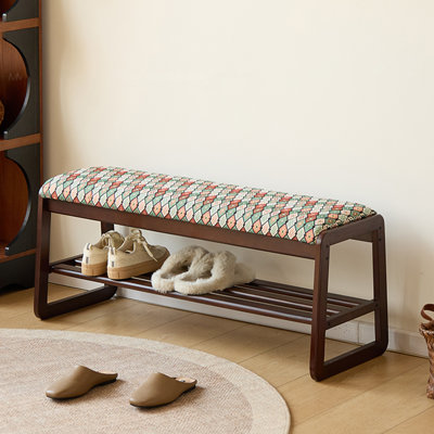 Banc de rangement rembourré pour chaussures
