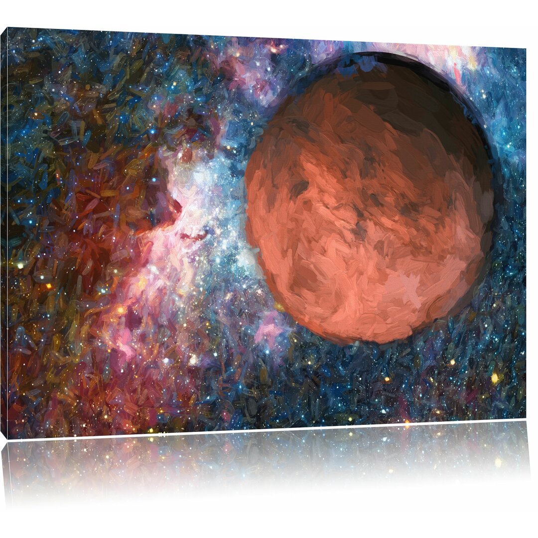 Leinwandbild "Mars im Weltall", Grafikdruck