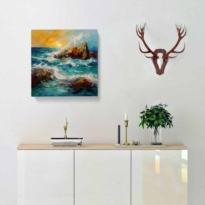 Ocean Palette Knife No.6 - No Frame Print