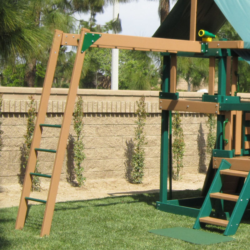 7' Optional Monkey Bar Extension, Green and Cedar