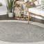 Tapis ovale intérieur / extérieur gris tressé Buckwalter-26050051