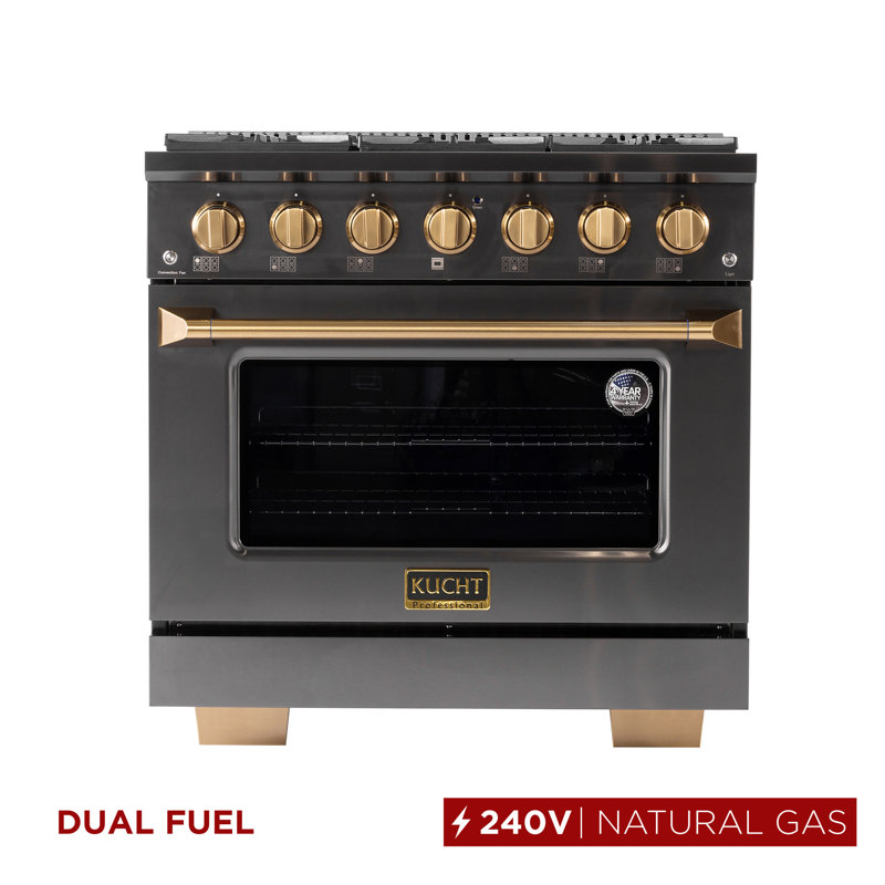 Kucht 36'' W Free Standing Range, Natural Gas