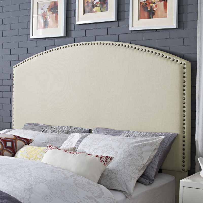 Benedict Upholstered Headboard, King/California King, Crème Linen