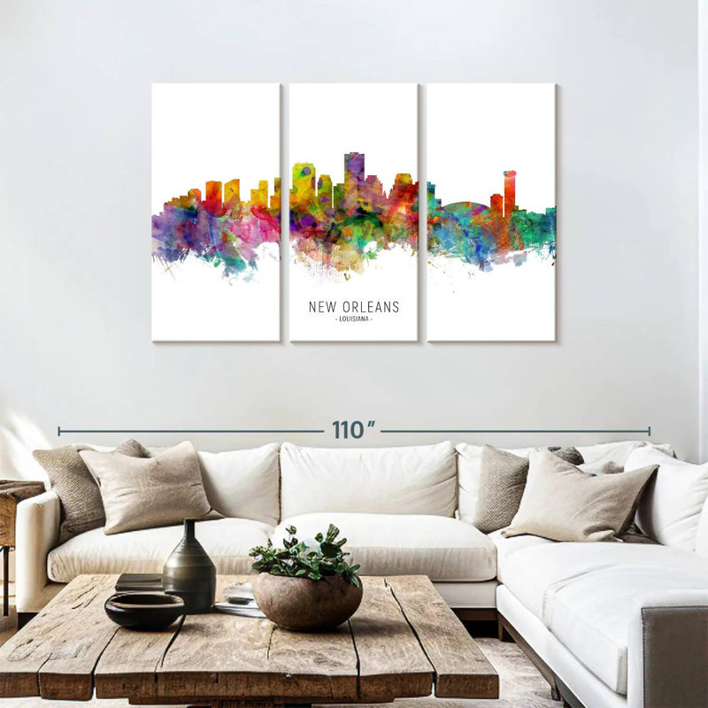 New Orleans Louisiana Skyline I, H 48 po x l 74 po