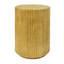Table d'appoint cylindrique MGO, texture semblable au bois, couleur brun antique