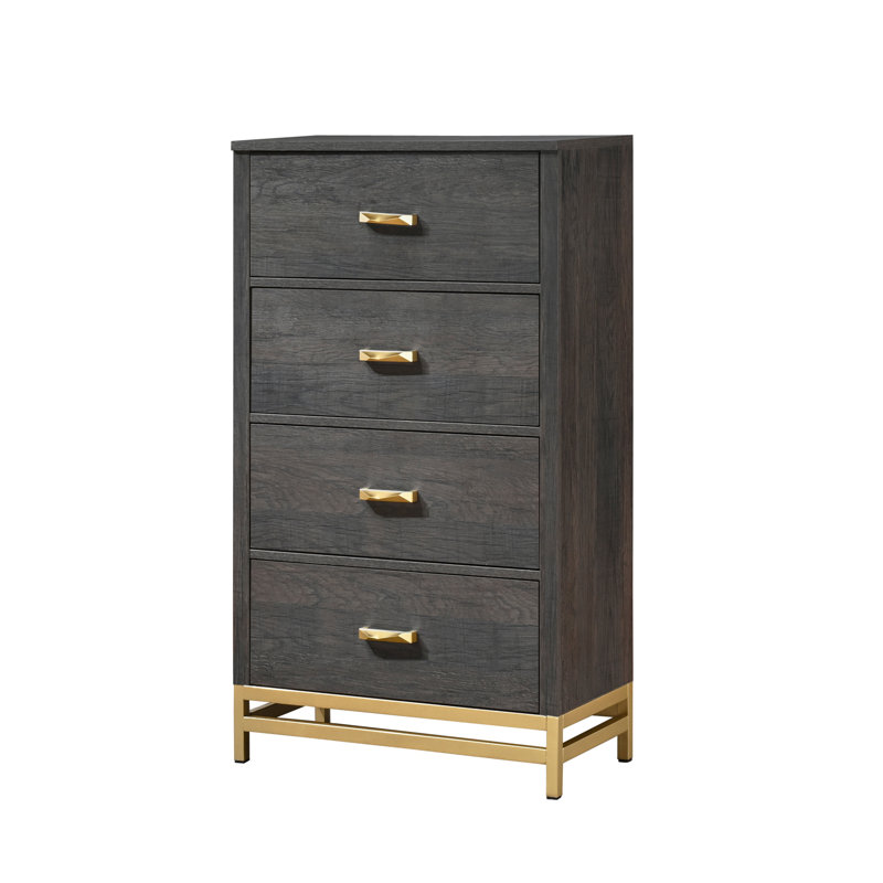 Commode de rangement contemporaine à 4 tiroirs 1pc