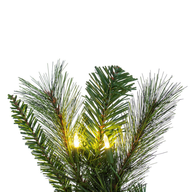 Vickerman 9' x 14" Brighton Pine Artificial Garland with 100 Warm White LED Mini Lights
