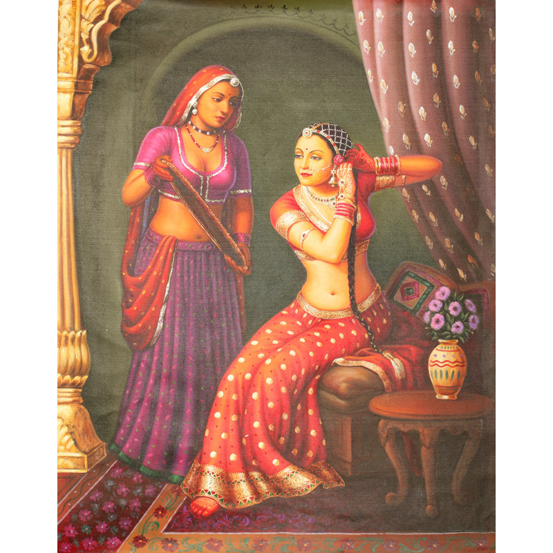 Shringara de la princesse | Peinture à l'huile sur toile