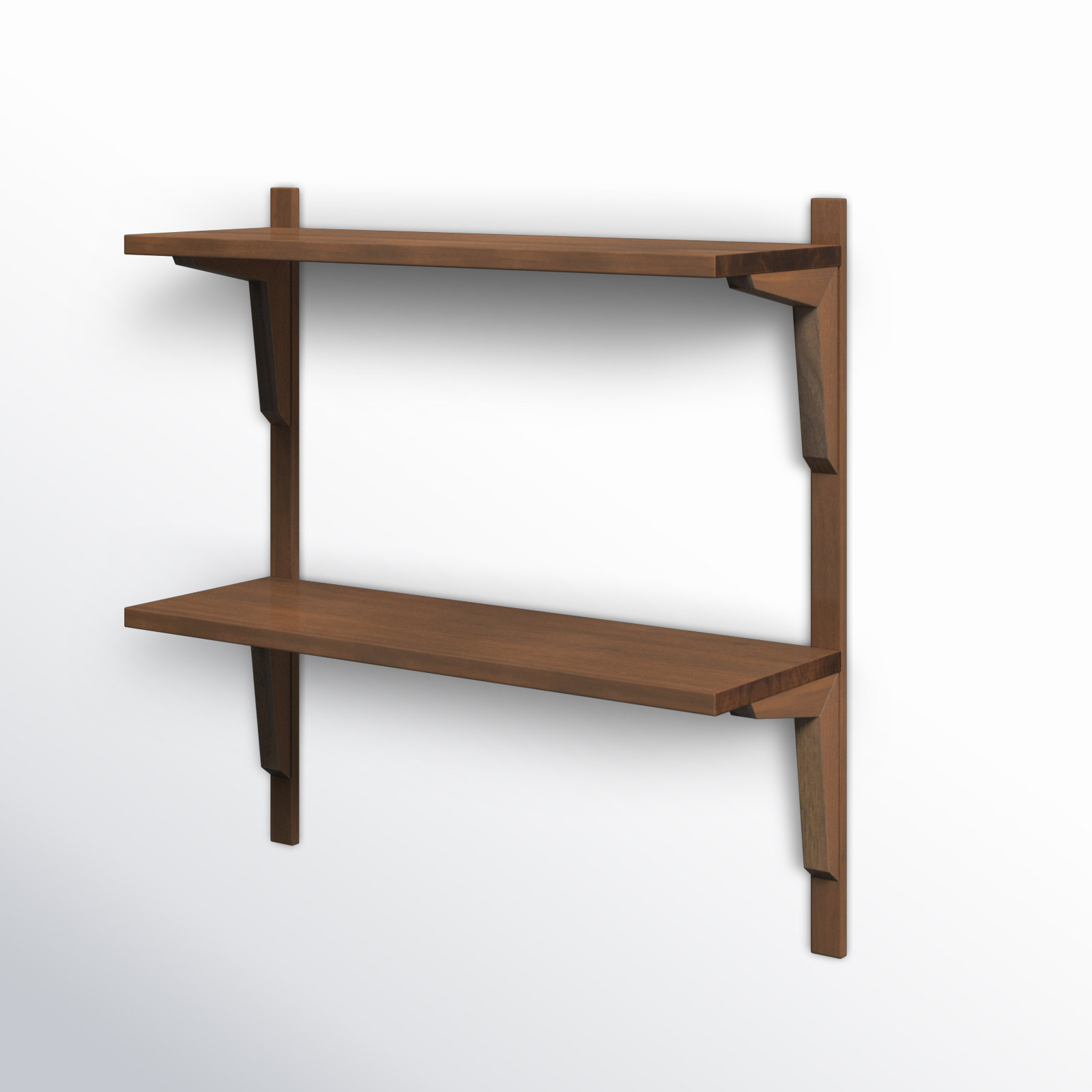 Baez 24" Tiered Shelf, Rustic Brown