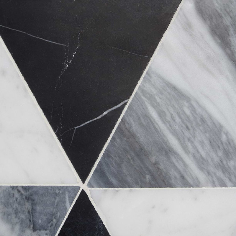 Havasar 8x9 Hexagon Honed Marble Mosaic Tile, Grigio Honed