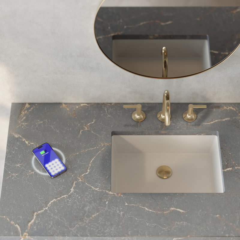 Brittany 48'' W Single Vanity, Black Onyx, Parisien Bleu