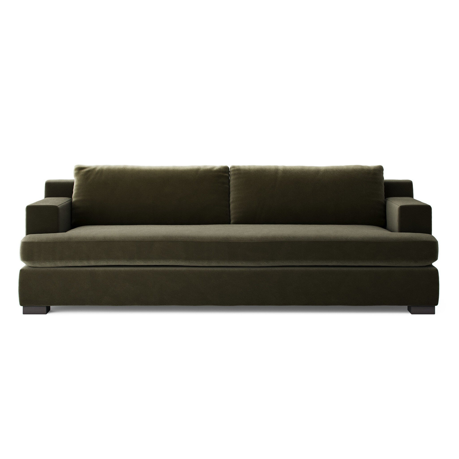 Jake Upholstered Sofa, 33" H x 96" W x 42.50" D, Surrey Olive