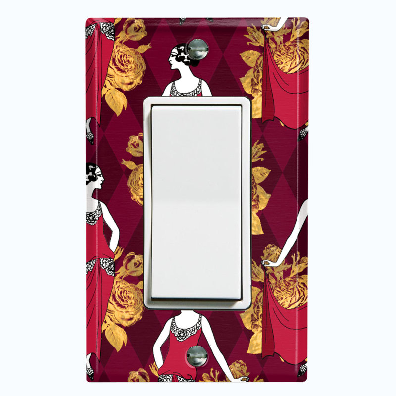 Patterned 1 - Gang Toggle Light Switch Standard Wall Plate