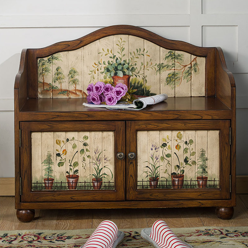 31.5in Retro style Shoe Change Stool