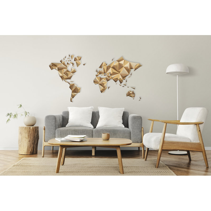 Geography Wall Decal, Yellow