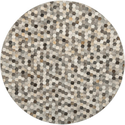  Mosaic Cowhide Leather Rug
