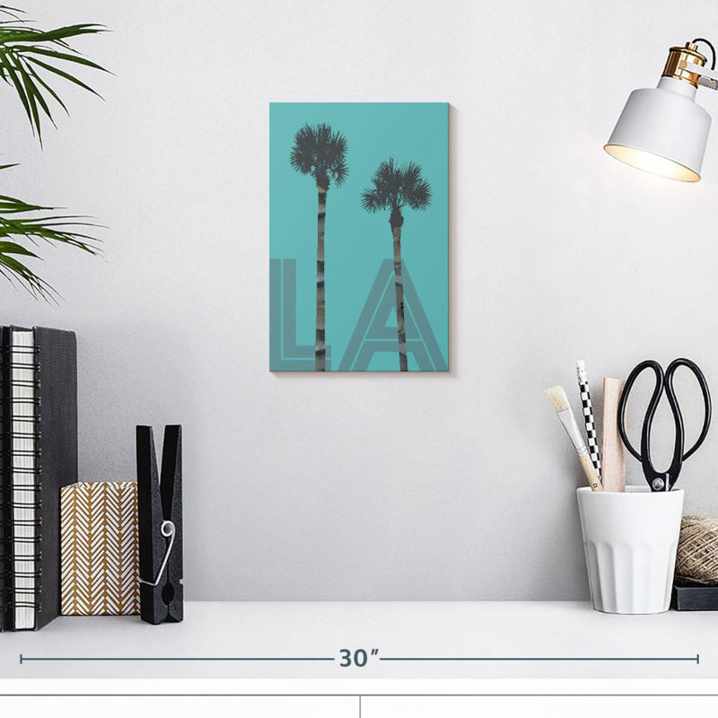 Aime Palm Trees LA - bleu, H 12 po x l 8 po