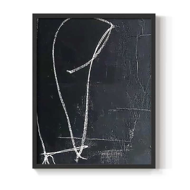 "ABSTRACT Series DCV III" par J Paul, Noir, noir, noir, noir, H 21 po x l 17 po
