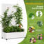 Lit de jardin surélevé en métal avec treillis et roues