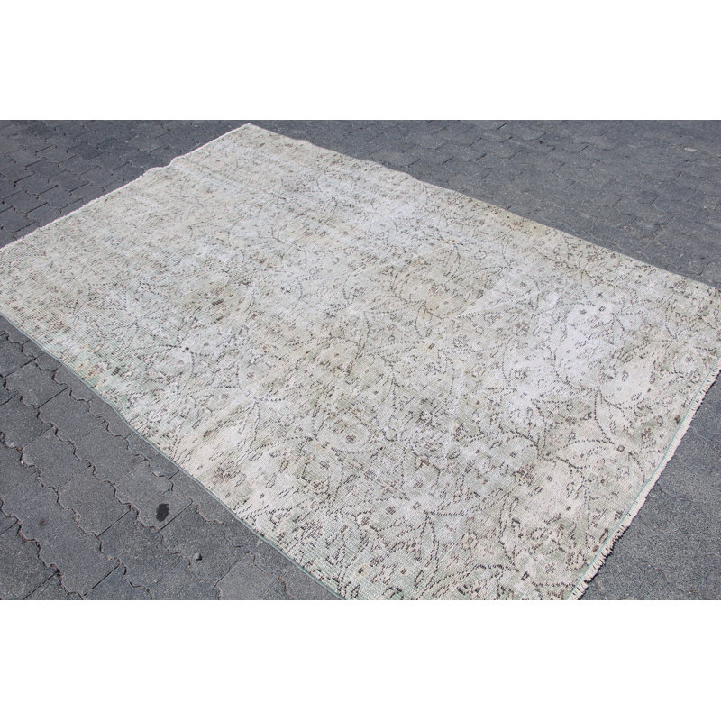Grand tapis tribal turc Oushak fabriqué à la main avec motif anatolien antique