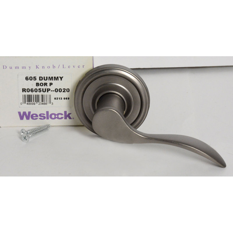 Ensemble de levier d'intimité rond Weseau, nickel satiné Weslock