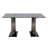 Glass Top Metal Base Dining Table
