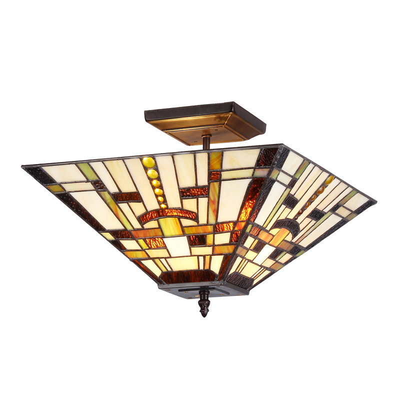 Charlotte Glass Semi Flush Mount