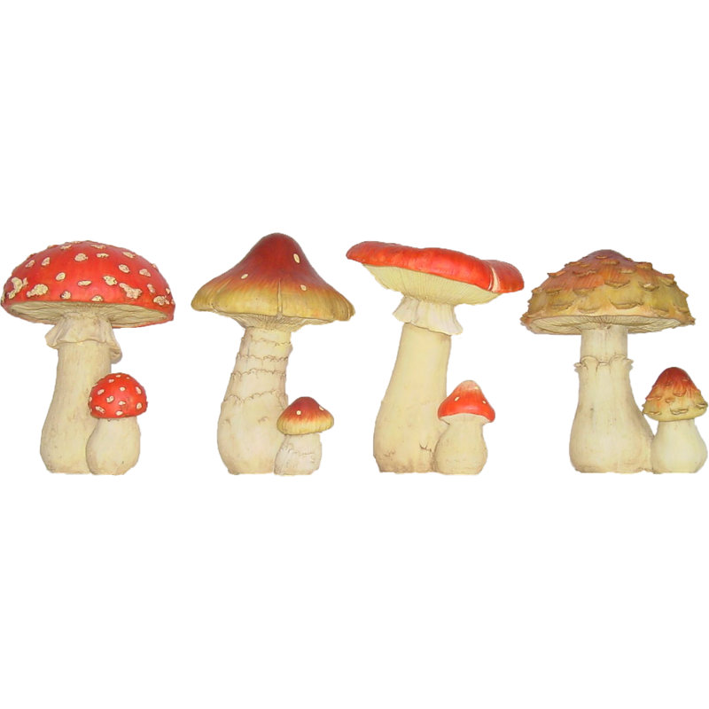 Ensemble de 4 statues Aaryon, H 6,5 po x l 5,4 po x P 5,4 po