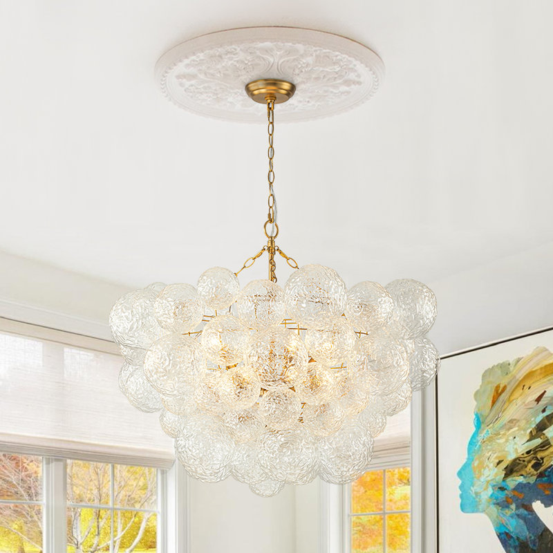 Erikson 8 - Light Water Glass Bubble Chandelier