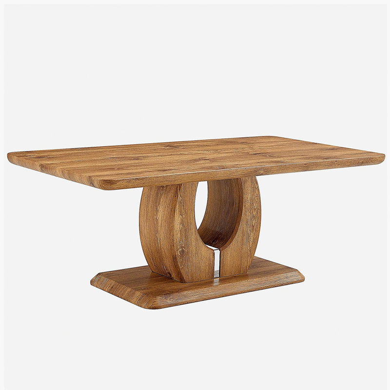 Table basse rectangulaire moderne de luxe simple de couleur bois. Le bureau d'ordinateur. La table de jeu. Convient pour la salle à manger, le salon, la terrasse et la cuisine. 47 po x 25,6 po 18 po