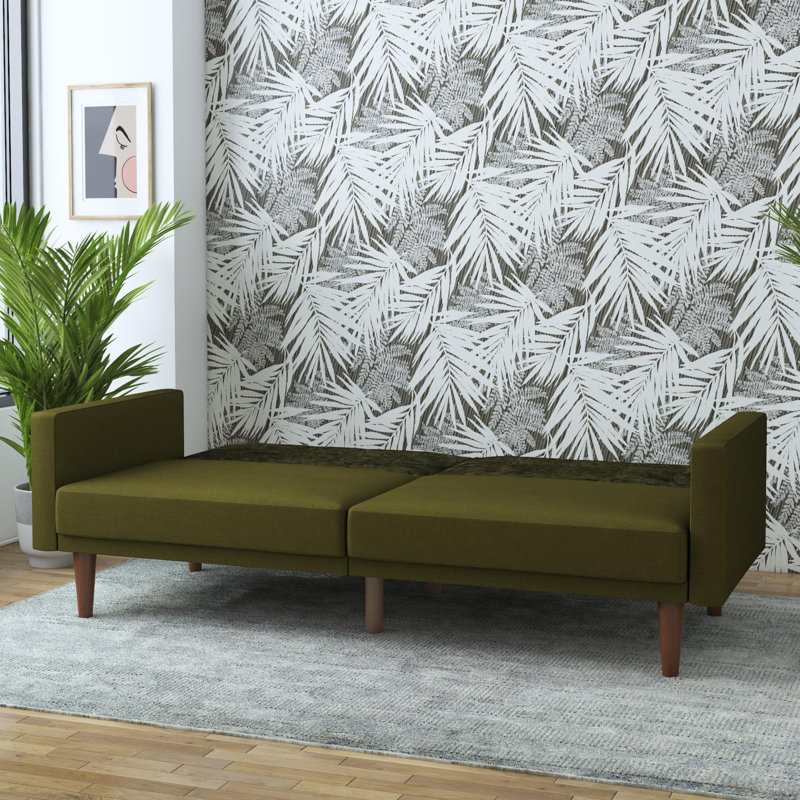 Basnett 3 Seater Clic Clac Sofa, Green
