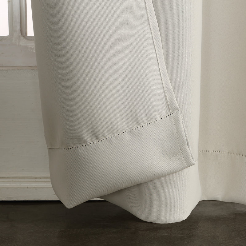 Thermal Blackout Rod Pocket Curtain Panel - Basics by Wayfair™, Pearl, 40" W x 108" L