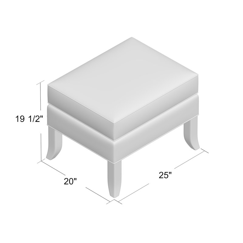 Austin Upholstered Ottoman, Charcoal, Hazelnut (8794 17)