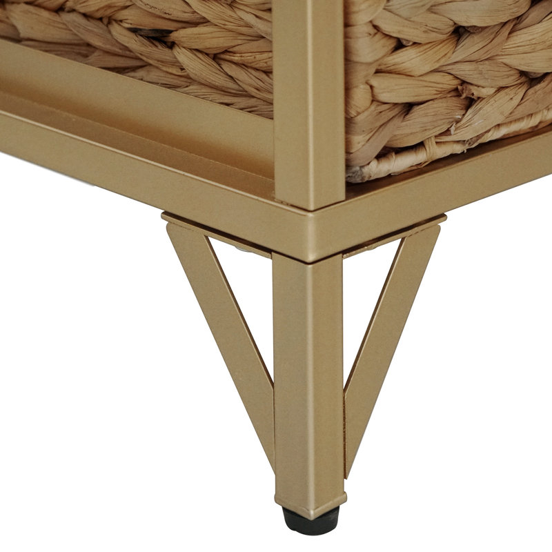 Commode décorative 10 tiroirs Pensacola, Naturel