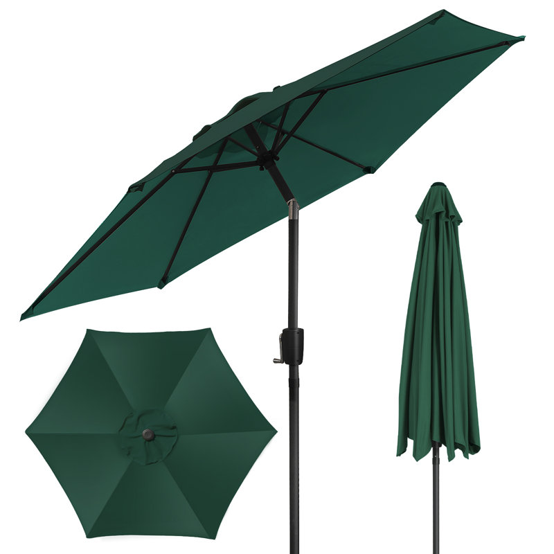 Cemil 225cm Market Parasol, Green