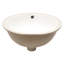 Lavabo de salle de bain ovale en céramique à encastrer sous plan - 48 x 41 cm, blanc, avec trop-plein, fini mat - Style moderne et élégant