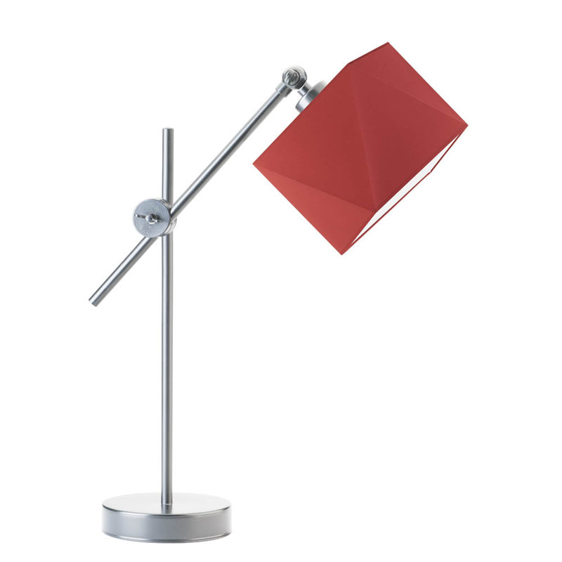 Cabezas Adjustable Metal Desk Lamp, Red