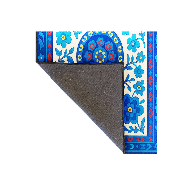 Tapis vert tissé à motif lavable Mosso, 2'4" x 3'11"