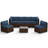 6 person Rattan Sectional Seating Group with Cushions-269923508-293730647-320306575