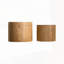 Ensemble de 2 tables gigognes rondes modernes Nesting Carlie avec de véritables tranches d'anneaux pour de petits espaces et une utilisation polyvalente-282217568