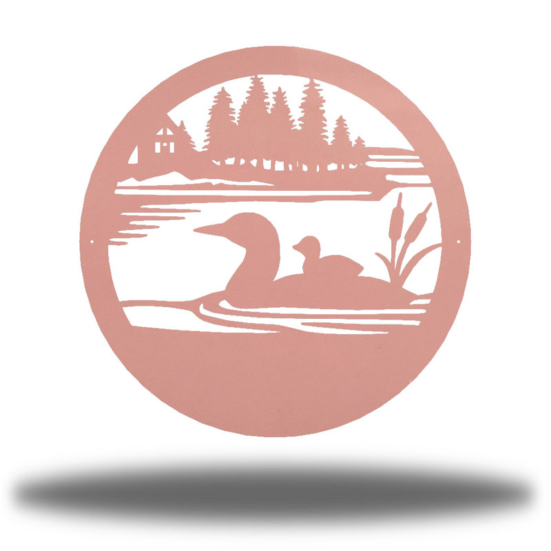 Décoration murale d'extérieur Campo Duck Pond, Rose, H 30 po x l 30 po x P 0,01 po