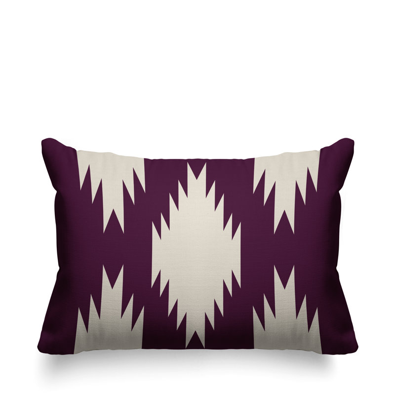 Coussin intérieur / extérieur Yuma Southwestern, Mauve